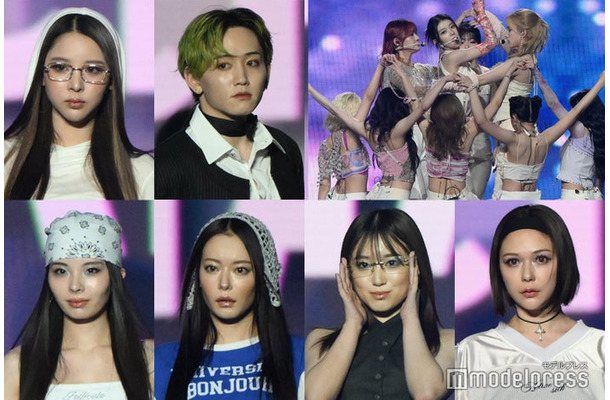 「KCON JAPAN 2024×TOKYO GIRLS COLLECTION」出演者（上段左から）ミチ、マシホ、Kep1er（下段左から）川口ゆりな、なごみ、矢吹奈子、村重杏奈（C）モデルプレス