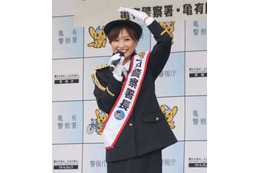 フリーアナ望月理恵さん一日署長 画像