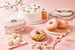 【スタバ新作】2023SAKURAシーズンのフード＆グッズ公開、桜色ドーナツや華やかデザインのタンブラー等 画像