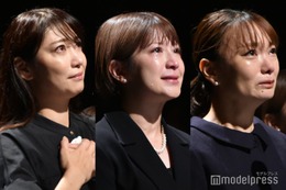 元モー娘。飯田圭織・矢口真里・保田圭、夏まゆみさんお別れの会で大粒の涙 感謝伝える「早すぎます」 画像