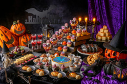 「ハロウィンスイーツビュッフェ2023」ヒルトン小田原で開催、魔法のスパイスで仕上げたケーキやパイ14種 画像
