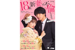 ジャニーズWEST藤井流星＆矢吹奈子、艶やかで意味深？なメインビジュアル公開＜18歳、新妻、不倫します。＞ 画像