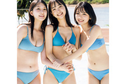 今森茉耶・西尾希美・一ノ瀬瑠菜、水着姿で密着「ミスマガジン2023」受賞者3人で表紙 画像