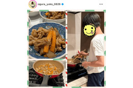 小倉優子、11歳長男のキッチンSHOT＆完成料理に「美味しそう」「しっかりしてますね」の声 画像
