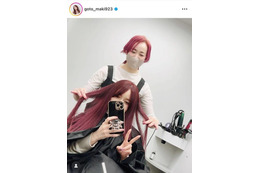 後藤真希、鮮やかなピンク×パープルヘアSHOTをファン絶賛「綺麗な髪！！」「めっちゃ似合ってる」