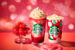 【スタバ新作メニュー】「メリーベリー ストロベリー フラペチーノ」甘酸っぱさとメリークリームでホリデーの楽しさ凝縮 画像