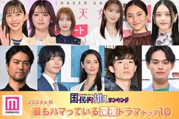 ＜2024年秋＞読者が選ぶ「今期最もハマっている深夜ドラマ」トップ10を発表【モデルプレス国民的推しランキング】 画像