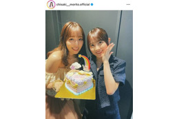 「モーニング娘。の絆」森戸知沙希、譜久村聖ソロデビューを祝うサプライズSHOTにファン大歓喜「ふくちぃ最高」 画像