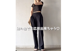 全身【ユニクロ】上下で4,490円なのにこの完成度！ブラック×とろみ素材が叶える大人の都会モノトーン【40代の毎日コーデ】