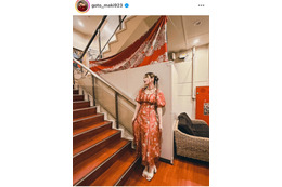 後藤真希、美デコルテが覗くリゾートワンピSHOTにファンうっとり「お似合いです」「スタイルいい」