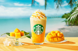 スタバ新作「オリエンタル マンゴー & ティー フラペチーノ」濃厚な果肉使用＆異国情緒漂う“リゾートフラペ” 画像