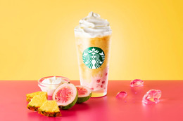 スタバ新作「My フルーツ3 フラペチーノ ゴールデン パイン & グアバ ヨーグルト」全国28の取り扱い店舗に登場