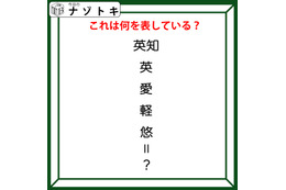 クイズです！「漢字たちが何かを表しています」答えは伝統のアレ！【難易度LV２.・甘口】