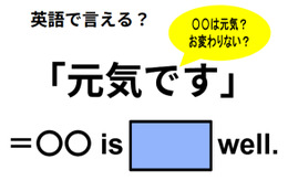 英語で「元気です」はなんて言う？