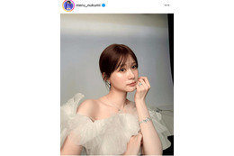 めるる、美デコルテを披露した上品ドレスSHOTにファンうっとり「美しい」「お姫様すぎる」