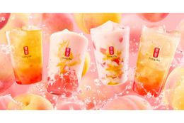 ゴンチャ夏限定の桃ティー「ドリーミー ピーチ」スパークリングなど4つのバリエーションで登場