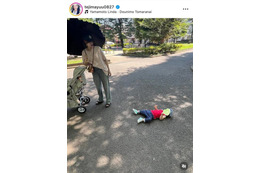 手島優、1歳息子の“イヤイヤ期”真っ只中SHOTに「成長の証ですね」「可愛いね」の声