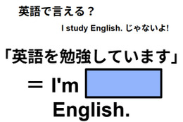 英語で「英語を勉強しています」はなんて言う？