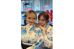 「今日好き」雨宮由乙花＆未苺姉妹、水着姿の密着プールショットに反響「可愛い2人」
