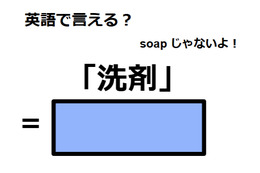 英語で「洗剤」はなんて言う？