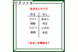 あるなしクイズです！「ライト・感動・ライフ・真剣にある」って、何がある？順番も大事です【難易度LV４.・辛口】