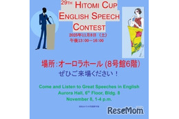 昭和女子大「人見杯英語スピーチコンテスト」参加者受付中