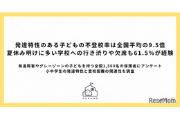「行きたくない」が長引きやすい？発達特性がある子の不登校率は9.5倍