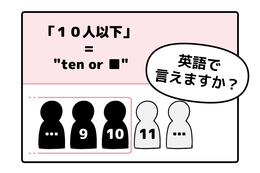 マンガでわかる！英語で「１０人以下」はなんて言う？ 画像