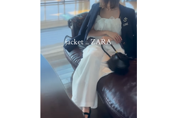 全身ホワイト×【ZARA】ジャケット。休日に映える大人の上品スタイル【40代の毎日コーデ】