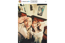 第1子出産のまつきりな、退院を報告 夫・コットンきょんの“パパ姿”公開「チームで頑張ります」