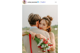 元NMB48上枝恵美加、スペイン人男性との結婚発表 夫顔出しウエディングショットも公開 画像