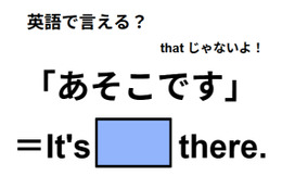 英語で「あそこです」は何て言う？ 画像