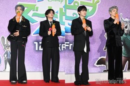 MAKI（&TEAM）・HAYATO（MAZZEL）・aoen雅久＆礼央、4人でレッドカーペット登場 MAKIは「狼」意識のスタイリング 【ズートピア２】 画像