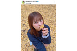 「かわいすぎてびっくり」生田衣梨奈、代々木公園でパシャリ！キュートな上目遣いSHOTにファン悶絶