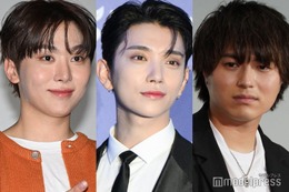 上田竜也・竹中雄大・菅田琳寧でSEVENTEENライブへ ジョシュア＆スングァンとのオフショットも公開「コラボしようねって話してた」