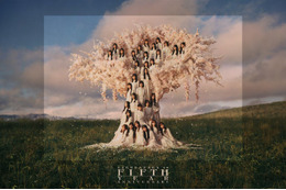 櫻坂46、“MUFGスタジアム（国立競技場）開催”5周年記念ライブキービジュ解禁 桜の木囲うメンバー32人で構成【5th YEAR ANNIVERSARY LIVE】 画像