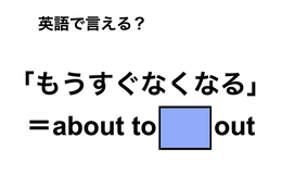 英語で「もうすぐなくなる」は何て言う？ 画像