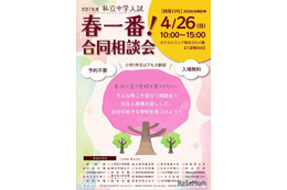 【中学受験】25校参加、春一番合同相談会4/26立川