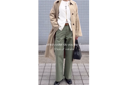 脚長効果も抜群。シルエットで魅せる大人のためのペインターパンツ。【40代の毎日コーデ】