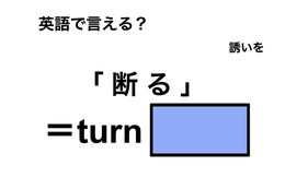 英語で「断る」は何て言う？