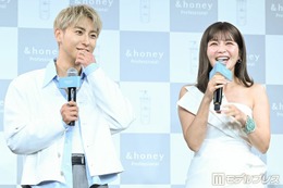 AAA與真司郎・宇野実彩子、同時に新ヘア初公開 與は「6～7年ぶり」ブロンドに・宇野は美スタイル際立つドレス姿 画像