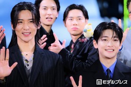 Snow Man目黒蓮、“推定体重140kgふくよかボディ”特殊メイクの苦悩「ずっとホースを繋げられて」高橋文哉はプロ意識を称賛【SAKAMOTO DAYS】 画像