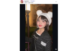 「イッテQ！」新メンバー候補生で話題“きゃすみる”辻加純、胸元ざっくりオフショルドレス姿公開「プリンセス」「綺麗」の声