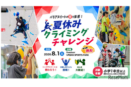 【夏休み2026】東京都「クライミングチャレンジ」8/1、パラアスリートの技を体感