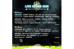 「LIVE AZUMA 2026」第5弾出演アーティスト発表。CANDY TUNE、Ayumu Imazuらがラインナップ