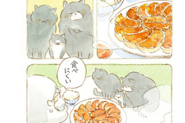 うまい！「ニンニク3倍マシマシ餃子」は、ネコも大好物？【深夜３時のくろねこ喫茶 #６】