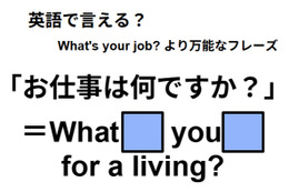 英語で「お仕事は何ですか？」は何て言う？ 画像