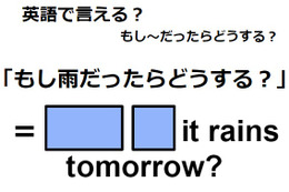 英語で「もし雨だったらどうする？」は何て言う？ 画像