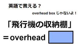 英語で「飛行機の収納棚」は何て言う？
