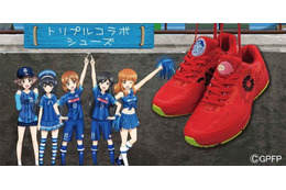 「水戸×ガルパン」のトリプルコラボシューズが限定発売！選手の感想もおもしろい 画像